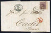 Great Britain 1858 entire to Spain bearing 6d SG70