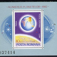 Rumania 1981 The Planets m/sheet unmounted mint, Mi BL 181