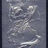 Eynhallow 1979 Napoleon on Horseback £1 value embossed in silver (imperf) unmounted mint