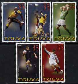 Touva 2006 Rugby perf set of 5 unmounted mint