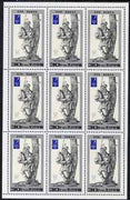 North Korea 1982 Essen Stamp Fair 30ch Bagpiper by Durer complete sheetlet of 9 values unmounted mint SG N2183