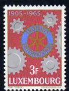 Luxembourg 1965 60th Anniversary of Rotary International 3f unmounted mint SG756