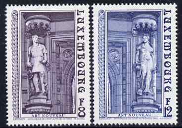 Luxembourg 1980 Art Nouveau Sculpturess perf set of 2 unmounted mint SG 1051-2