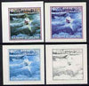 Gairsay 1984 Los Angeles Olympic Games - Canoeing 11p the set of 4 imperf progressive proofs comprising 1, 2, 3 and all 4-colour composites, unmounted mint