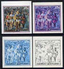 Gairsay 1984 Los Angeles Olympic Games - Running 17p the set of 4 imperf progressive proofs comprising 1, 2, 3 and all 4-colour composites, unmounted mint