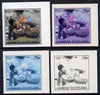 Gairsay 1984 Los Angeles Olympic Games - Long Jump 18p the set of 4 imperf progressive proofs comprising 1, 2, 3 and all 4-colour composites, unmounted mint