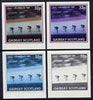 Gairsay 1984 Los Angeles Olympic Games - Cycling 32p the set of 4 imperf progressive proofs comprising 1, 2, 3 and all 4-colour composites, unmounted mint