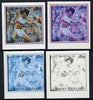 Gairsay 1984 Los Angeles Olympic Games - Hurdling 40p the set of 4 imperf progressive proofs comprising 1, 2, 3 and all 4-colour composites, unmounted mint