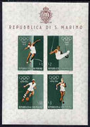 San Marino 1960 Rome Olympic Games perf m/sheet #1 unmounted mint, SG MS 616a