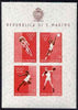 San Marino 1960 Rome Olympic Games perf m/sheet #2 unmounted mint, SG MS 616b