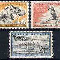 Czechoslovakia 1960 Rome Olympic Games perf set of 3 unmounted mint, SG 1163-5