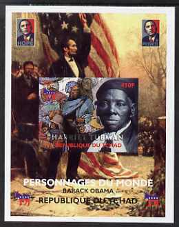 Chad 2008 Barack Obama imperf s/sheet #1 unmounted mint. Note this item is privately produced and is offered purely on its thematic appeal.