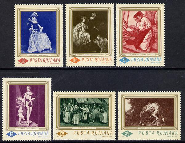 Rumania 1967 Paintings set of 6 unmounted mint, SG 3450-55, Mi 2576-81