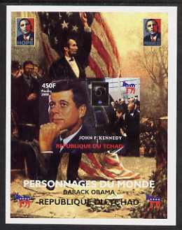 Chad 2008 Barack Obama imperf s/sheet #2 unmounted mint. Note this item is privately produced and is offered purely on its thematic appeal.