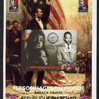 Chad 2008 Barack Obama imperf s/sheet #5 unmounted mint. Note this item is privately produced and is offered purely on its thematic appeal. .