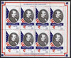 Staffa 1982 Presidents of the United States #22 Grover Cleveland perf sheetlet containing 8 x 22p values unmounted mint