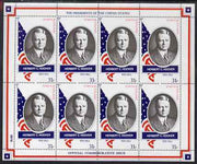 Staffa 1982 Presidents of the United States #31 Herbert C Hoover perf sheetlet containing 8 x 31p values unmounted mint