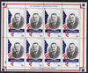 Staffa 1982 Presidents of the United States #36 Lyndon B Johnson perf sheetlet containing 8 x 36p values unmounted mint