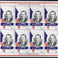 Staffa 1982 Presidents of the United States #37 Richard M Nixon perf sheetlet containing 8 x 37p values unmounted mint