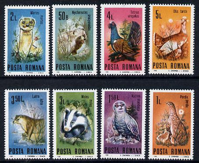 Rumania 1985 Protected Animals set of 8 unmounted mint, Mi 4133-40