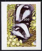 Abkhazia 1996 Badger imperf s/sheet unmounted mint