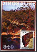 Congo 2002 Dinosaurs #03 perf s/sheet (also showing Scout, Guide & Rotary Logos) unmounted mint. Note this item is privately produced and is offered purely on its thematic appeal