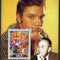 Congo 2002 Birth Centenary of Walt Disney & 25th Anniversary of Death of Elvis #5 perf m/sheet unmounted mint. Note this item is privately produced and is offered purely on its thematic appeal