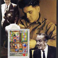 Congo 2002 Birth Centenary of Walt Disney & 25th Anniversary of Death of Elvis #7 perf m/sheet unmounted mint