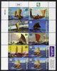 Marshall Islands 1999 Canoes of the Pacific perf sheetlet containing 10 self-adhesive values (set of 8 plus 2) unmounted mint, SG 1138-45