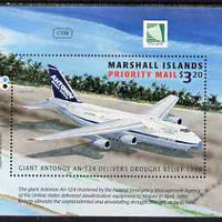 Marshall Islands 1998 Drought Relief by Antonov AN-124 perf m/sheet unmounted mint
