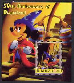 Liberia 2005 50th Anniversary of Disneyland #03 (Mickey Mouse) perf s/sheet unmounted mint