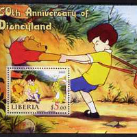 Liberia 2005 50th Anniversary of Disneyland #04 (Pooh) perf s/sheet unmounted mint