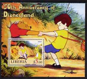 Liberia 2005 50th Anniversary of Disneyland #04 (Pooh) perf s/sheet unmounted mint