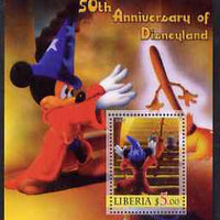 Liberia 2005 50th Anniversary of Disneyland #08 (Mickey Mouse) perf s/sheet unmounted mint