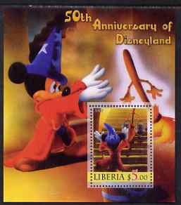 Liberia 2005 50th Anniversary of Disneyland #08 (Mickey Mouse) perf s/sheet unmounted mint