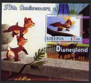 Liberia 2005 50th Anniversary of Disneyland #15 (Chip & Dale) perf s/sheet unmounted mint