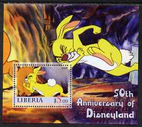 Liberia 2005 50th Anniversary of Disneyland #17 (Rabbit) perf s/sheet unmounted mint