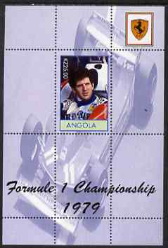 Angola 2000 Ferrari Formula 1 World Champions 1979 - Jody Scheckter perf s/sheet unmounted mint. Note this item is privately produced and is offered purely on its thematic appeal
