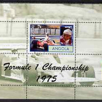 Angola 2000 Ferrari Formula 1 World Champions 1975 - Niki Lauda perf s/sheet unmounted mint. Note this item is privately produced and is offered purely on its thematic appeal