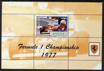 Angola 2000 Ferrari Formula 1 World Champions 1977 - Niki Lauda perf s/sheet unmounted mint. Note this item is privately produced and is offered purely on its thematic appeal