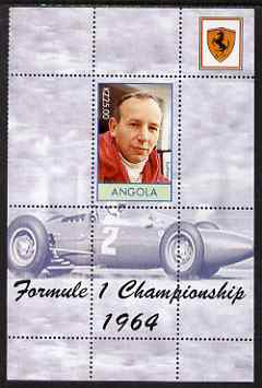 Angola 2000 Ferrari Formula 1 World Champions 1964 - John Surtees perf s/sheet unmounted mint. Note this item is privately produced and is offered purely on its thematic appeal