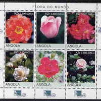 Angola 2000 Flowers #1 perf sheetlet containing 6 values unmounted mint. Note this item is privately produced and is offered purely on its thematic appeal