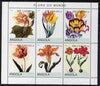 Angola 2000 Flowers #2 perf sheetlet containing 6 values unmounted mint