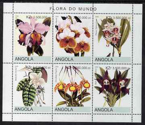 Angola 2000 Flowers #3 perf sheetlet containing 6 values unmounted mint. Note this item is privately produced and is offered purely on its thematic appeal