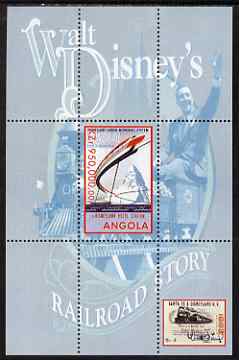 Angola 2000 Walt Disney's Railroad Story #3 perf s/sheet unmounted mint