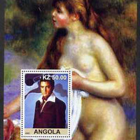 Angola 2002 Salute to the 20th Century #01 perf s/sheet - Elvis & Nude by Renoir, unmounted mint