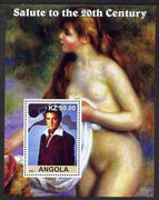 Angola 2002 Salute to the 20th Century #01 perf s/sheet - Elvis & Nude by Renoir, unmounted mint