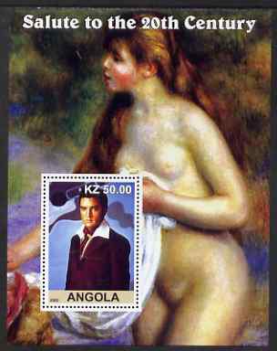 Angola 2002 Salute to the 20th Century #01 perf s/sheet - Elvis & Nude by Renoir, unmounted mint