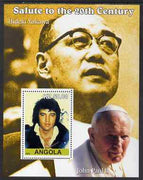 Angola 2002 Salute to the 20th Century #02 perf s/sheet - Elvis, Pope John Paul & Hideki Yukawa, unmounted mint