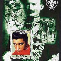 Angola 2002 Salute to the 20th Century #06 perf s/sheet - Elvis & Baden Powell, unmounted mint